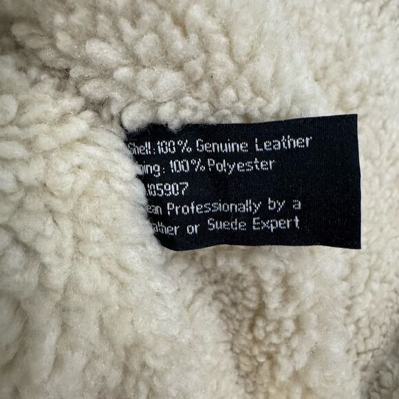 Leather USA Sherpa-Lined Suede Trucker Jacket Women’s XL Tan Western Vintage - Picture 5 of 9